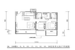 中国铁建·语澜溪3室2厅1厨2卫建面128.00㎡