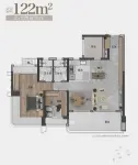 建面122㎡户型图