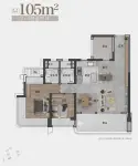 建面105㎡户型图