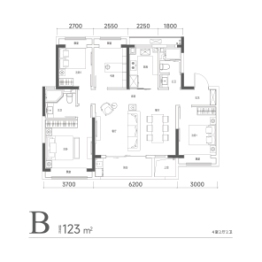 佳运·瑞璟湾4室2厅1厨2卫建面123.00㎡