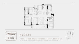 高科江悦堂4室2厅3卫建面215.00㎡
