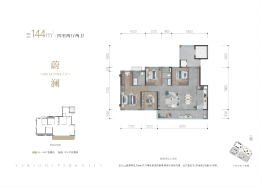 人居国贸·林语上城4室2厅1厨2卫建面144.00㎡