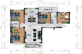 佳禾·阳光绿洲4室2厅2卫建面159.00㎡