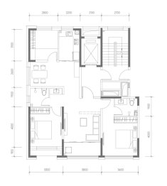 信泰·泰宏国际3室2厅1厨2卫建面120.00㎡