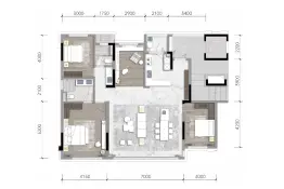 龙湖·江上云玺4室2厅1厨2卫建面138.0㎡