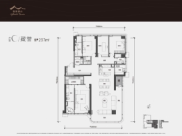 万科锦绣湖山4室2厅1厨3卫建面237.00㎡