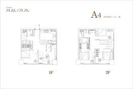 中佳融园4室2厅1厨3卫建面73.73㎡