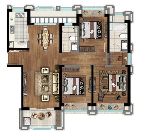 洋江唐顿公馆户型图