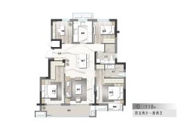 崇秀铭苑4室2厅1厨2卫建面118.0㎡
