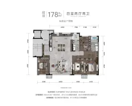 龙湖·景粼天序4室2厅1厨2卫建面178.0㎡