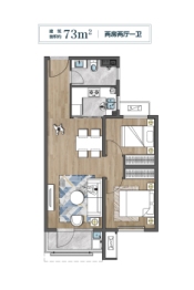 绿地国科健康科技小镇丨留香园2室2厅1厨1卫建面73.00㎡