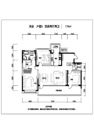 众邦·长安郡4室2厅1厨2卫建面173.00㎡