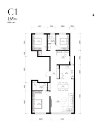 中海·京華玖序4室2厅1厨2卫建面165.00㎡