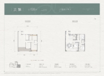 中海·东湖玖章建面约128平米户型