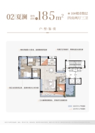 江门保利琅悦4室2厅1厨3卫建面185.00㎡