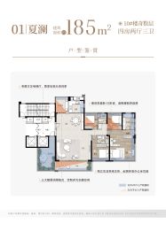 江门保利琅悦4室2厅1厨3卫建面185.0㎡