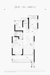 美的智慧城2期丨锦樾3室2厅1厨2卫建面99.0㎡