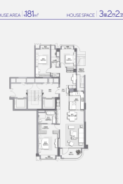 中興傲舍3室2厅1厨2卫建面181.00㎡