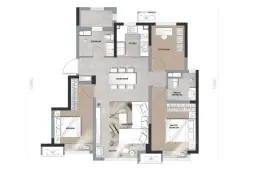 中国铁建·滨海云帆3室2厅1厨2卫建面103.0㎡