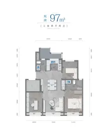 建投·誉河院3室2厅1厨2卫建面97.0㎡