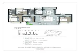 方大太阳城4室2厅1厨2卫建面141.0㎡