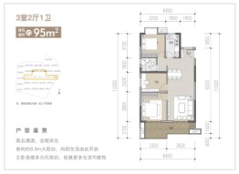 恒茂前湖揽境3室2厅1厨1卫建面94.00㎡