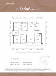 鸿桥世纪名园5室2厅1厨3卫建面188.00㎡