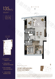 IFC2期3室2厅1厨2卫建面135.00㎡