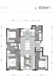 新区发展·缦云四季3室2厅1厨2卫建面103.0㎡