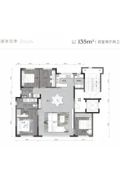新区发展·缦云四季4室2厅1厨2卫建面135.0㎡