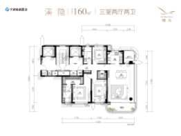 轨交缦岛3室2厅1厨2卫建面160.00㎡