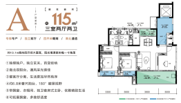 煌盛经投大境东区3室2厅2卫建面115.00㎡