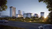 透视黄昏效果图