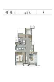 品致鸿熙2室2厅1厨2卫建面87.00㎡