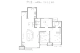 崂山尚境3室2厅1厨2卫建面139.0㎡