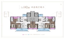 日盛滨湖悦府4室2厅1厨2卫建面142.00㎡