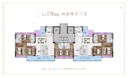 日盛滨湖悦府4室2厅1厨3卫建面176.00㎡