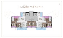 日盛滨湖悦府4室2厅2卫建面126.00㎡