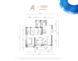 中交·蓝色港湾3室2厅1厨2卫建面109.00㎡