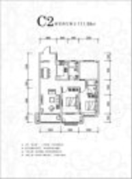 民生·嘉园2室2厅1厨2卫建面111.98㎡