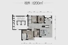 华润置地东港瑞府4室2厅1厨3卫建面200.0㎡