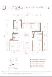 璟贤瑞庭4室2厅1厨2卫建面128.0㎡