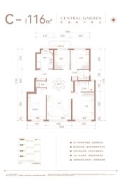 璟贤瑞庭4室2厅1厨2卫建面116.0㎡