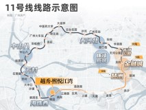 越秀·熙悦江湾地铁线路示意图