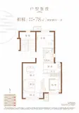 泽信渤龙云筑·书院78㎡两室两厅一卫