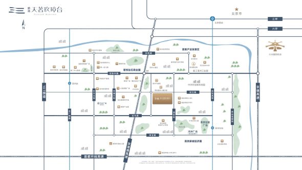 鹏渤天著玖璋台交通图