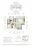 一期1号楼B户型图