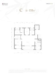金茂璞逸丰宜4室2厅1厨2卫建面153.0㎡