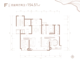 城发投云山樾4室2厅1厨2卫建面154.51㎡