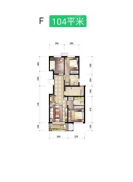 世嘉繁华里3室2厅2卫建面104.00㎡